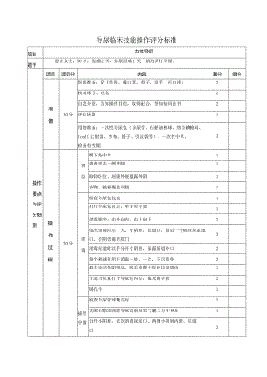 导尿临床技能操作评分标准.docx