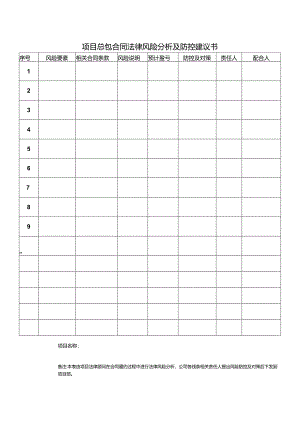 项目总包合同法律风险分析及防控建议书.docx