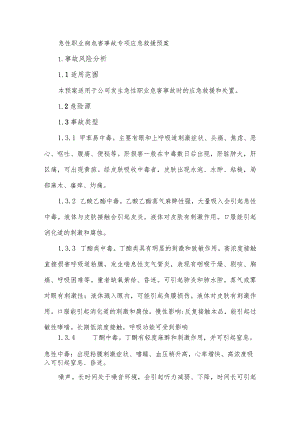 急性职业病危害事故专项应急救援预案.docx