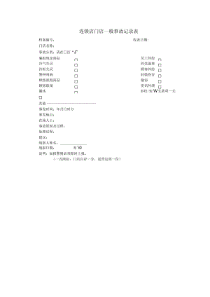 连锁店门店一般事故记录表.docx