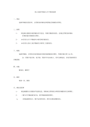 防止包厢开餐前人手不够的流程.docx