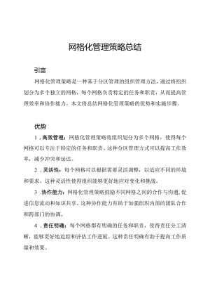 网格化管理策略总结.docx