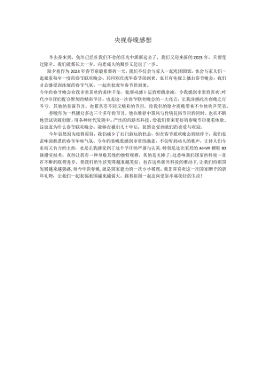 央视春晚感想.docx