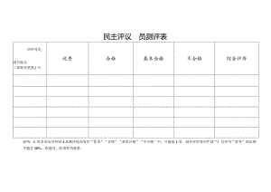 民主评议团员测评表.docx
