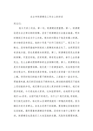 在全市财源建设工作会上的讲话.docx