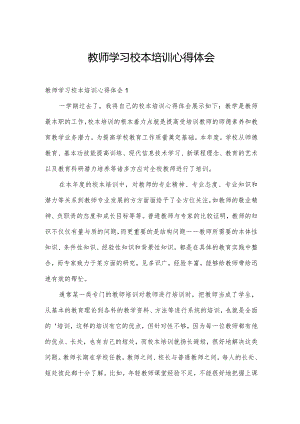 教师学习校本培训心得体会.docx