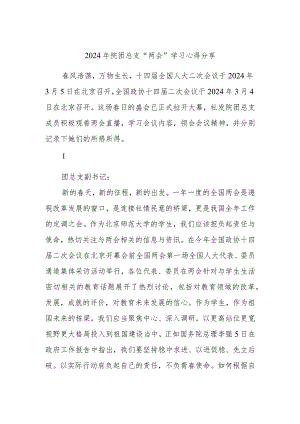 2024年院团总支“两会”学习心得分享.docx