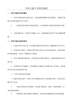 甲烷气瓶安全使用规程.docx