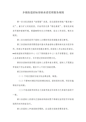 乡镇街道招标容缺承诺受理服务规则.docx