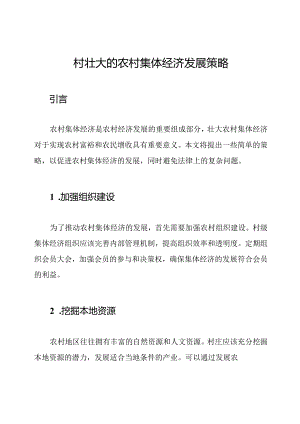村壮大的农村集体经济发展策略.docx