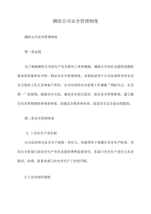 测绘公司安全管理制度.docx