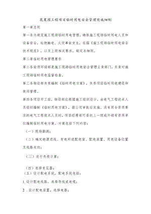 花果园工程项目临时用电安全管理实施细则.docx