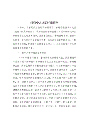 2023年度述职述廉报告（领导干部个人）.docx