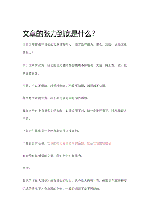 文章的张力 .docx