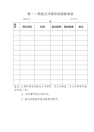 公司领导层面检查表.docx