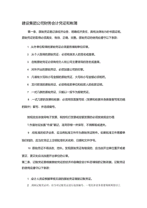 建设集团公司财务会计凭证和帐簿.docx