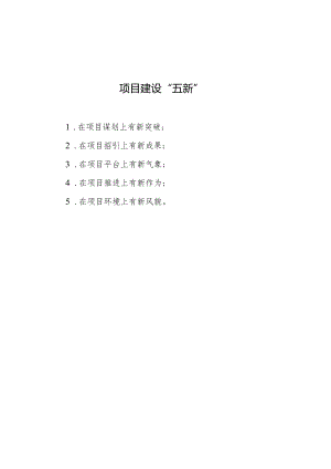 公文写作：项目建设“五新”.docx