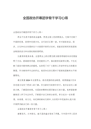 全国政协开幕团学骨干学习心得.docx