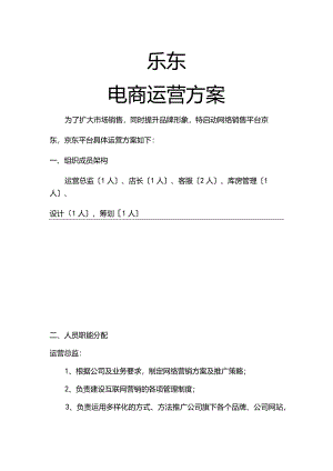京东电商运营方案.docx