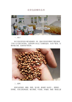 农资包括哪些东西.docx
