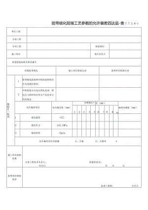 7.7.2.6-1胶带硫化胶接工艺参数的允许偏差.docx