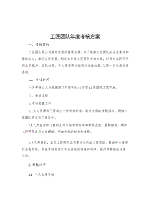 工匠团队年度考核方案.docx