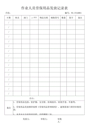 作业人员劳保用品发放记录表.docx