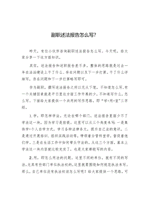 公文写作：副职述法报告怎么写？.docx