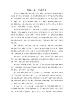 幼儿园：参观小学经验增量x.docx