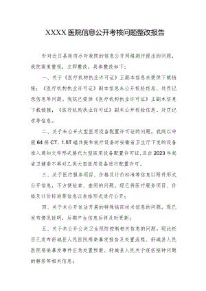 医院信息公开考核问题整改报告.docx