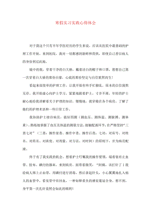 寒假实习实践心得体会.docx
