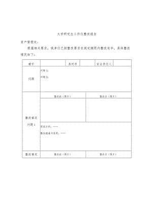 大学研究生工作位整改报告.docx