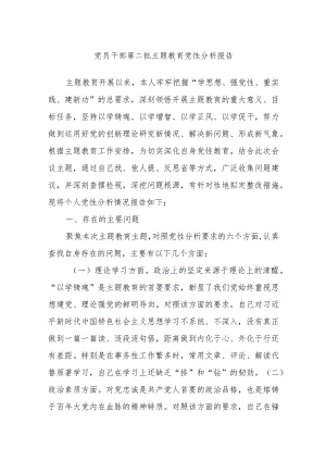 党员干部第二批主题教育党性分析报告.docx