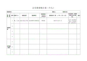 公司荣誉统计表（个人）.docx
