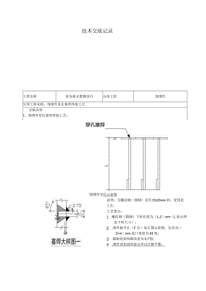 青岛港安置楼项目埋件穿孔塞焊焊接工艺要求.docx