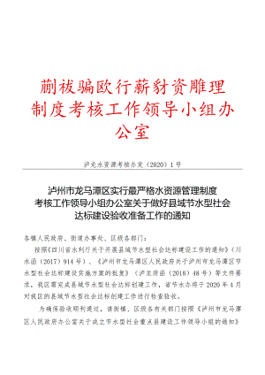 龙马潭区县域节水型社会达标建设迎检方案-副本.docx