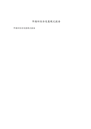 市循环经济发展模式报告.docx