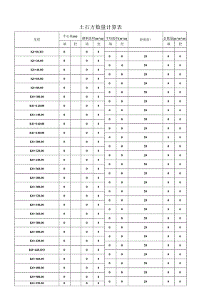 土石方数量计算表.docx