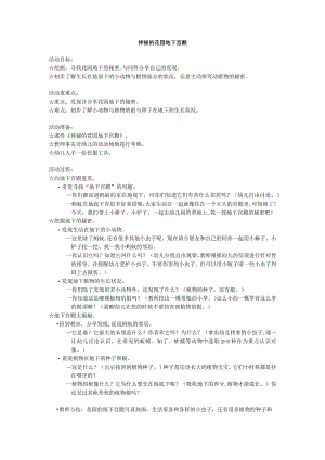 幼儿园：神秘的花园地下宫殿.docx