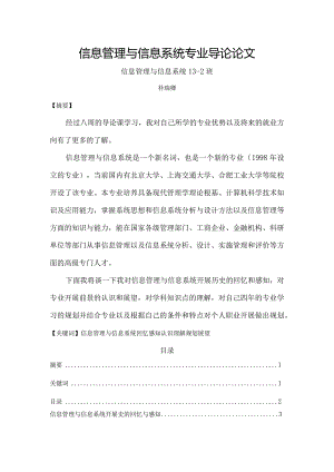 信息管理和信息系统专业导论.docx