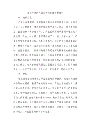 儒林外史的严监生的精彩描写和赏析.docx