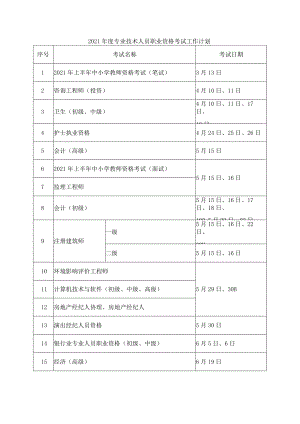2021年度专业技术人员职业资格考试工作计划.docx