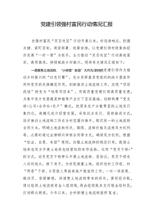 党建引领强村富民行动情况汇报.docx