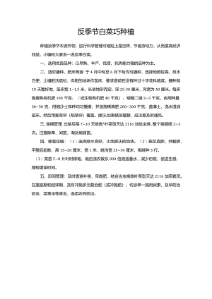 反季节白菜巧种植.docx