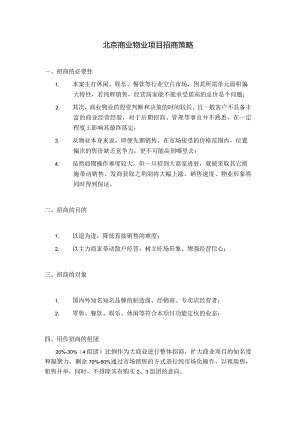 北京商业物业项目招商策略.docx