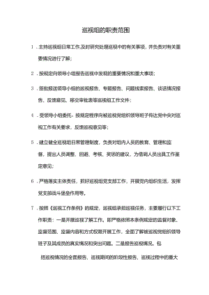 巡视组的职责范围.docx