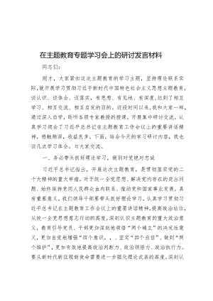 在主题教育专题学习会上的研讨发言材料.docx