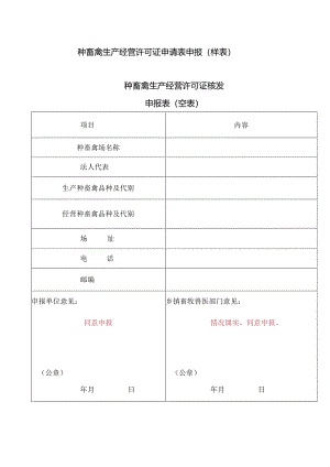 种畜禽生产经营许可证申请表.docx