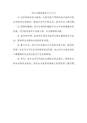 初中生最堕落的几个行为.docx