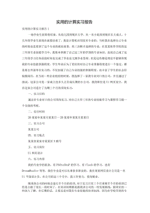 实用的计算实习报告.docx